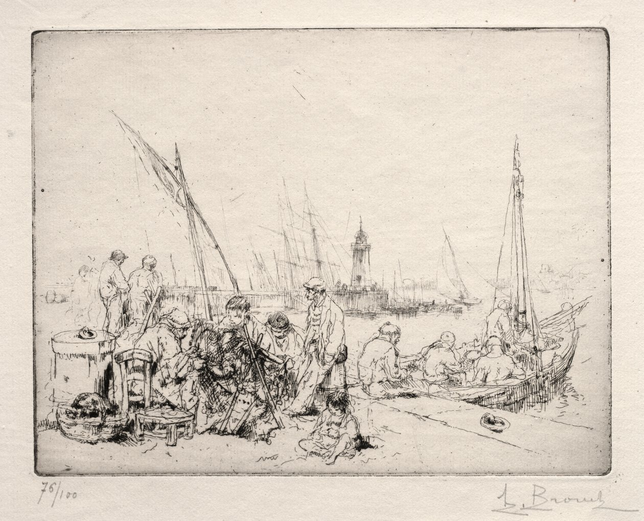 The Net Menders af Auguste Brouet