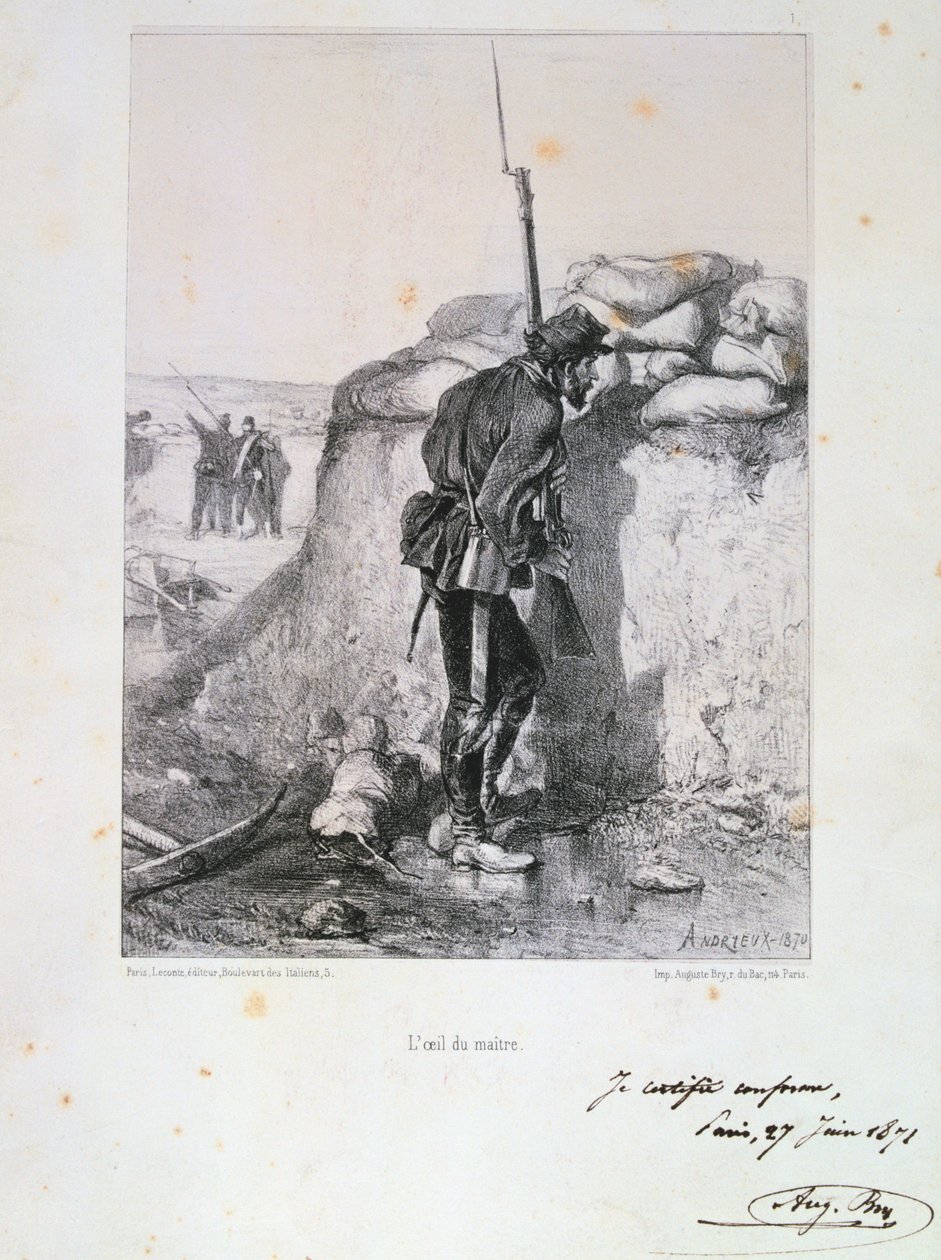 Belejring af Paris, fransk-preussisk krig, 1870 1871. af Auguste Bry