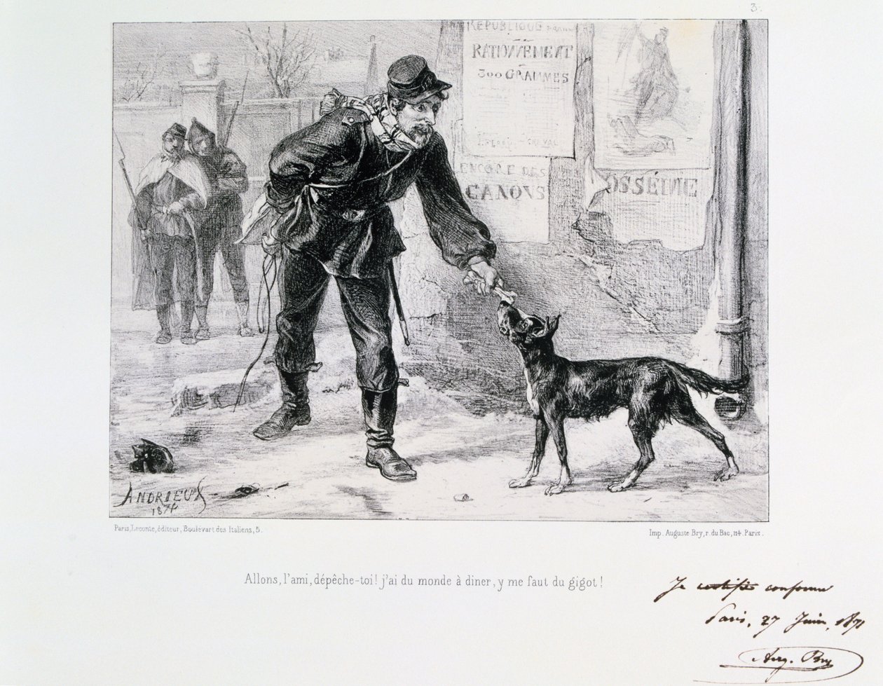 Belejring af Paris, fransk-preussisk krig, 1871. af Auguste Bry