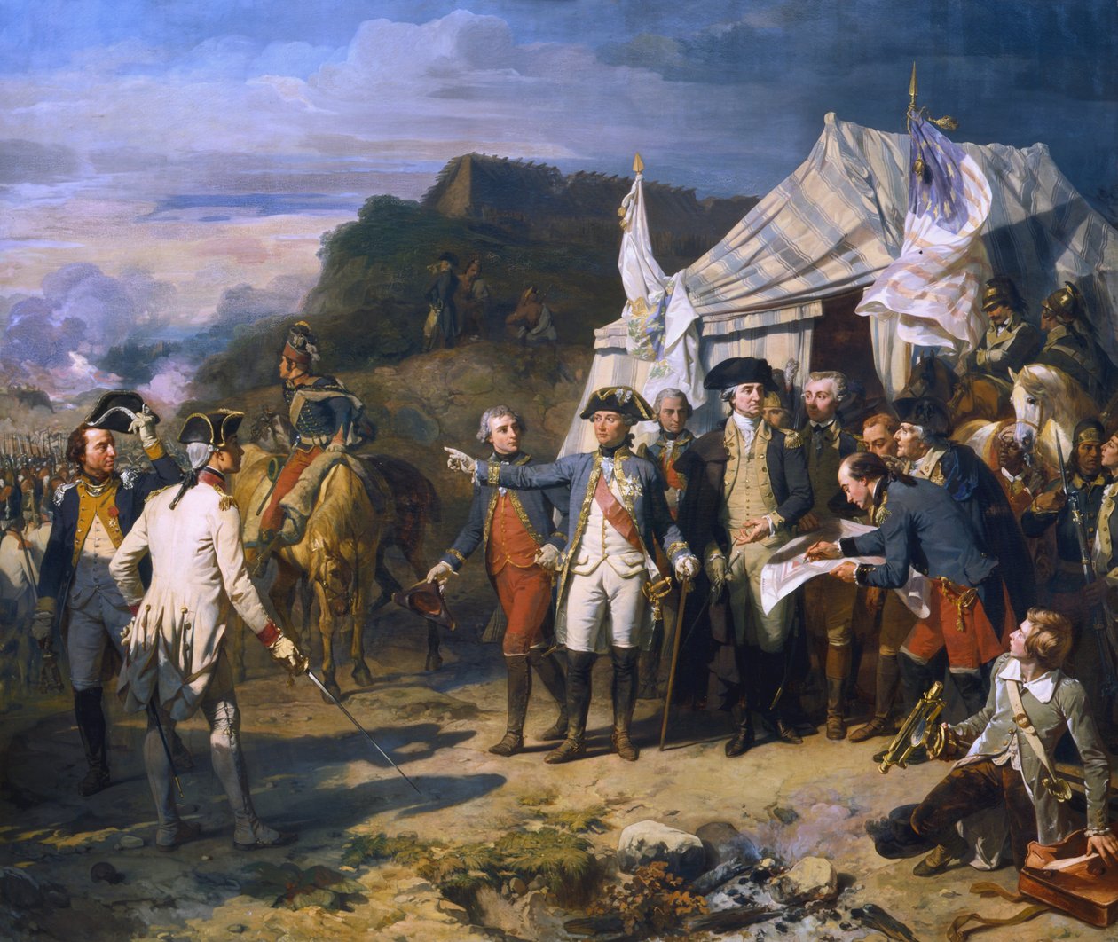 Belejring af Yorktown, 1781 c1836 af Louis Charles Auguste Couder