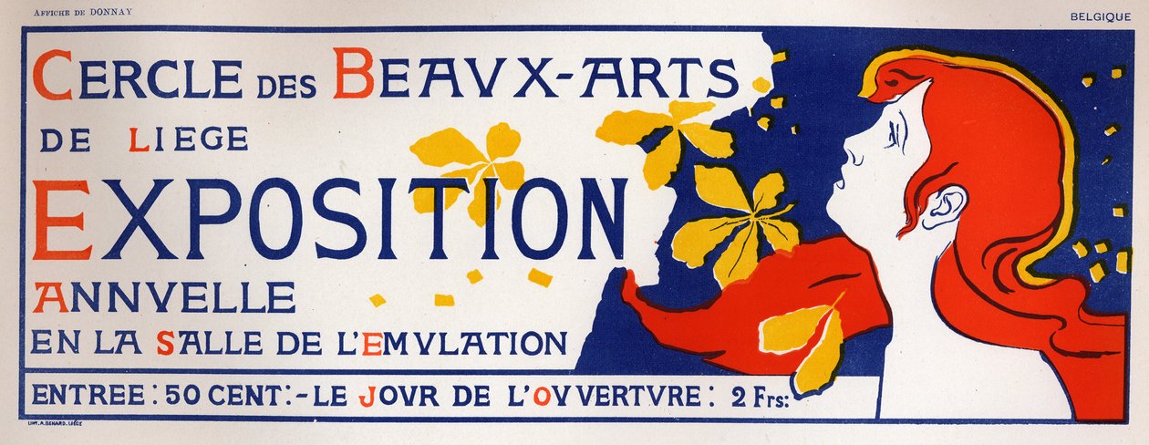 Kunstudstilling i Liege, ca. 1895 (plakat) af Auguste Donnay