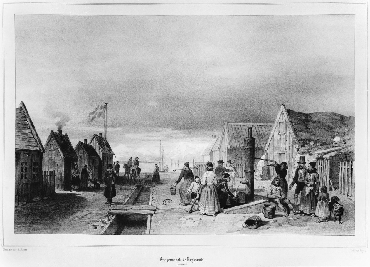 Den høje gade, Reykjavik af Auguste Etienne Francois Mayer