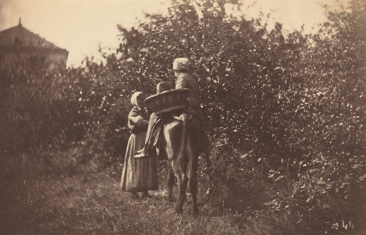 To kvinder med æsel af Auguste Giraudon