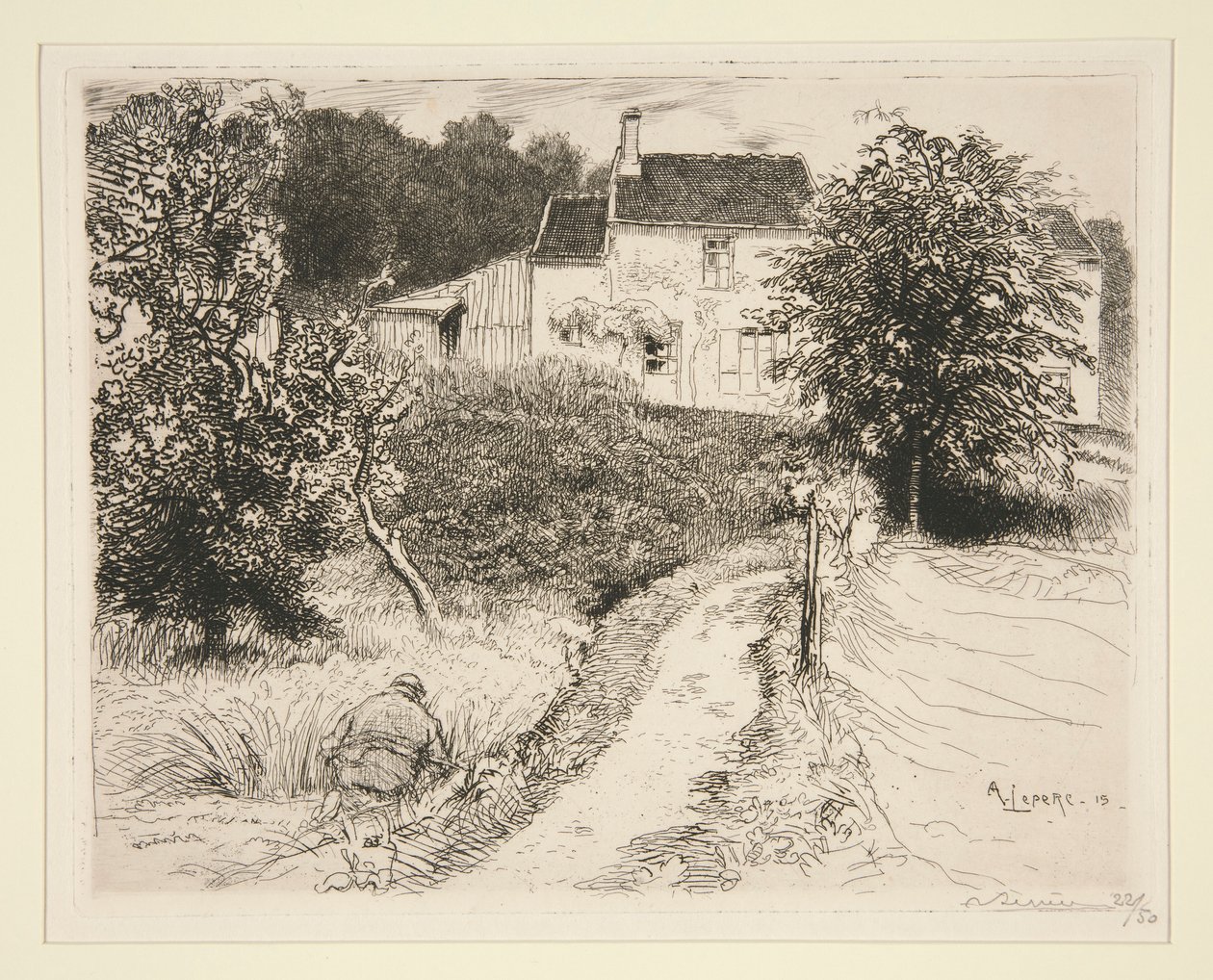 At Bellot (Seine-et-Marne) (At Bellot [Seine-et-Marne]) af Auguste Lepere