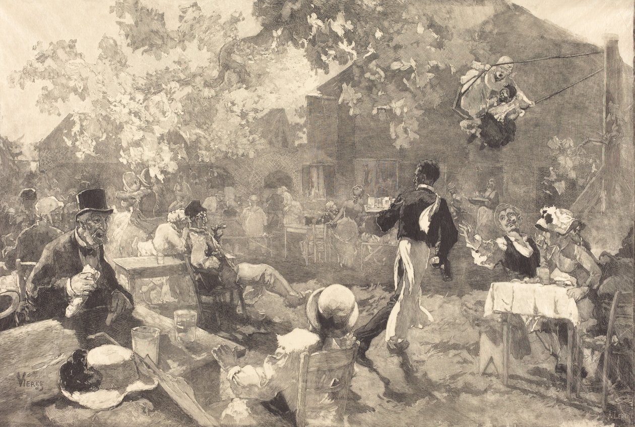 Ved lynghanen, 1888. af Auguste Lepere