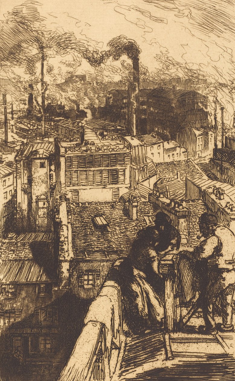 Gobelins Quarter Gobelins Quarter, 1893. af Auguste Lepere
