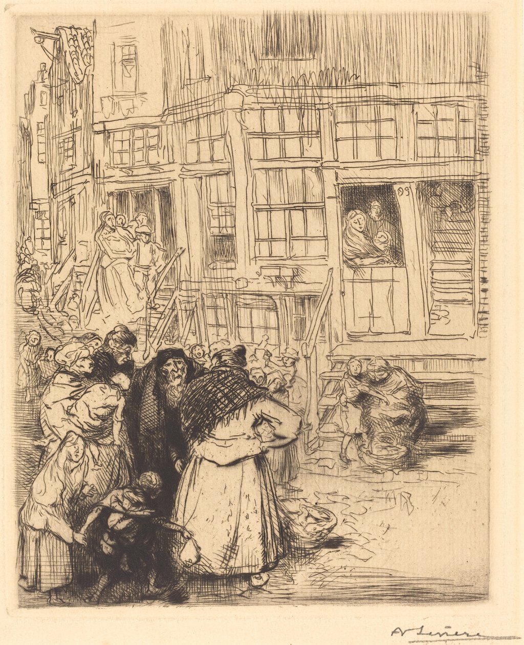 jødiske kvarterer i Amsterdam af Auguste Lepere