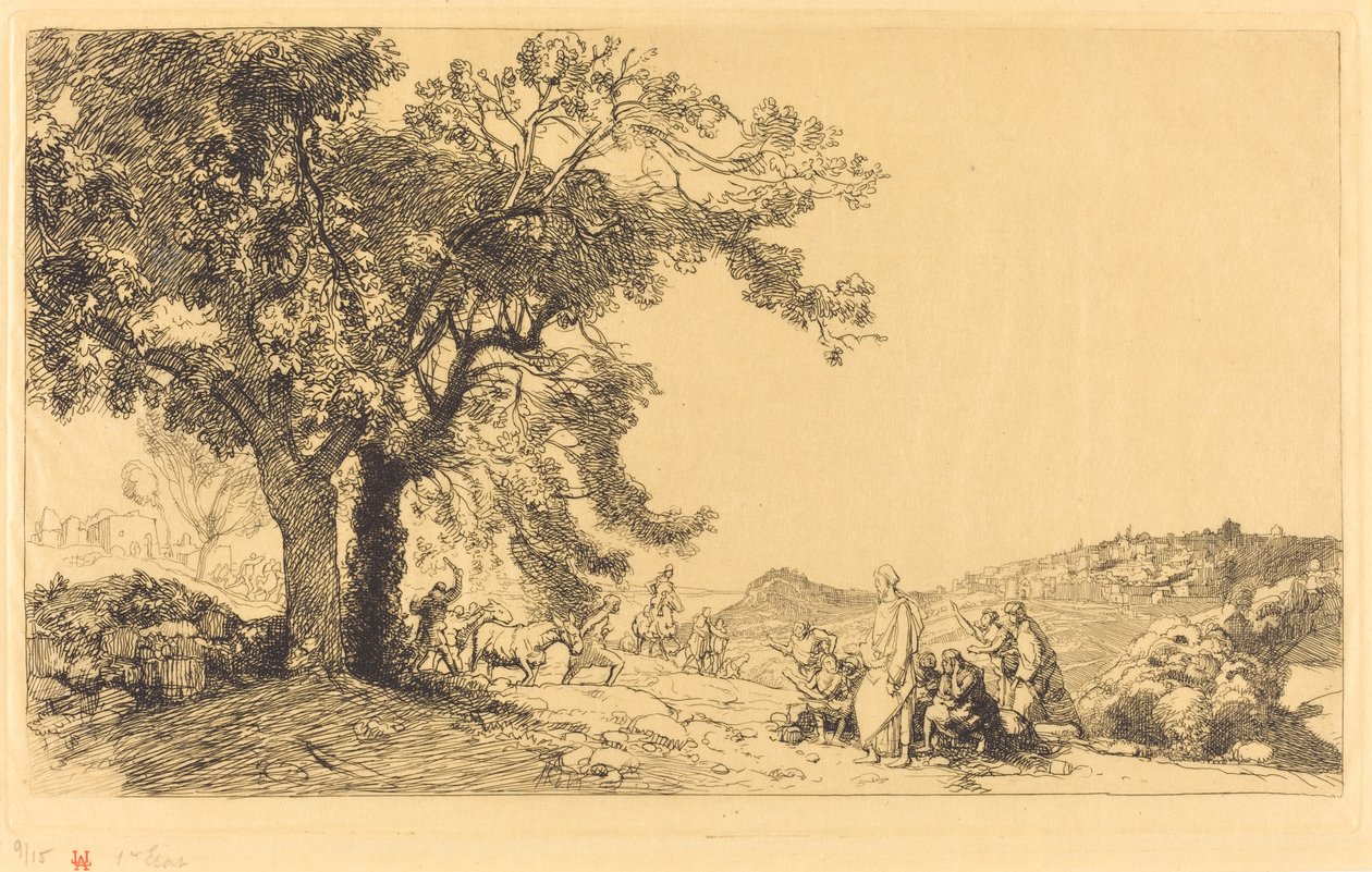 Kristus i palmernes morgen af Auguste Lepere