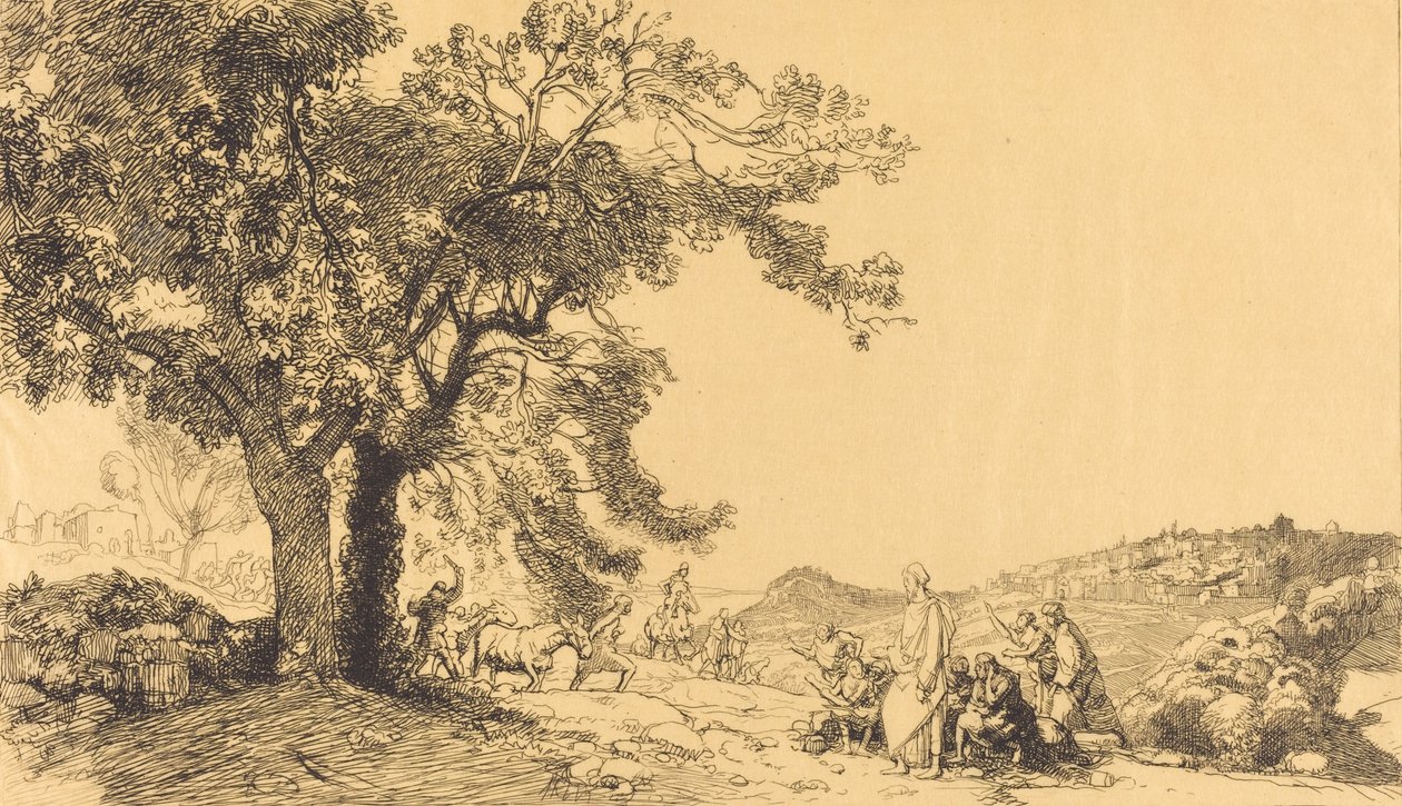 Kristus om morgenen af ​​Rameaux, 1918. af Auguste Lepere