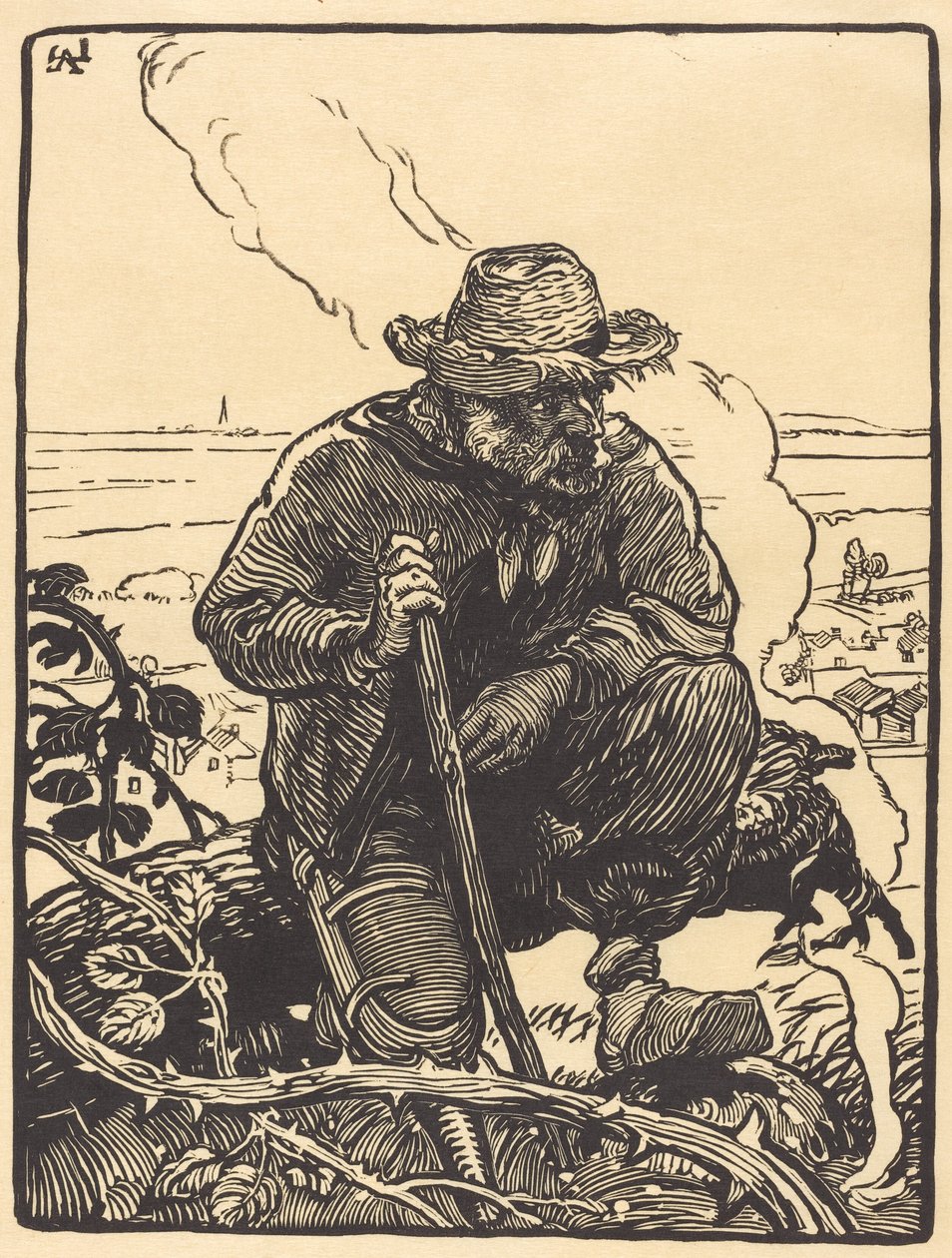 Landets tigger, 1895. af Auguste Lepere