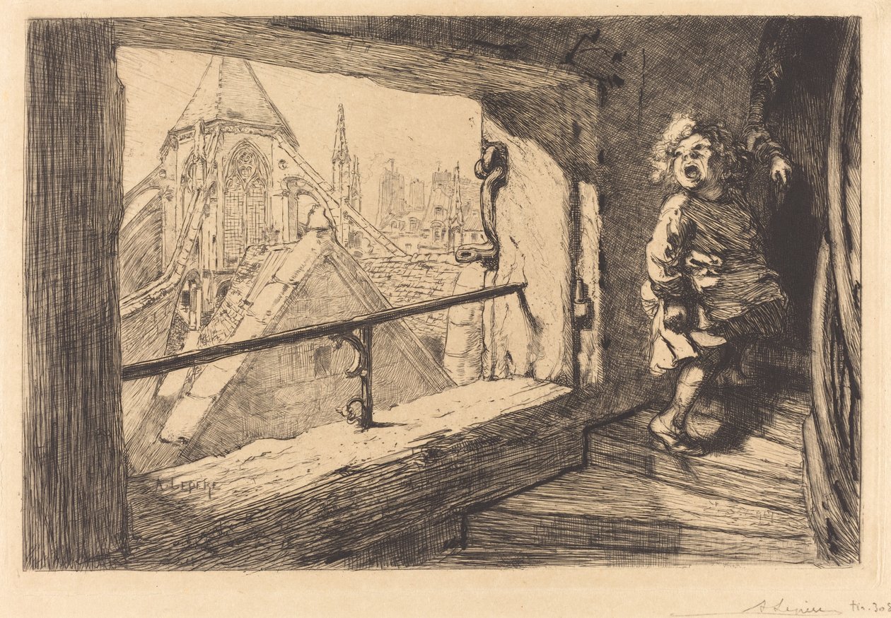 Tagene i Saint-Severin af Auguste Lepere