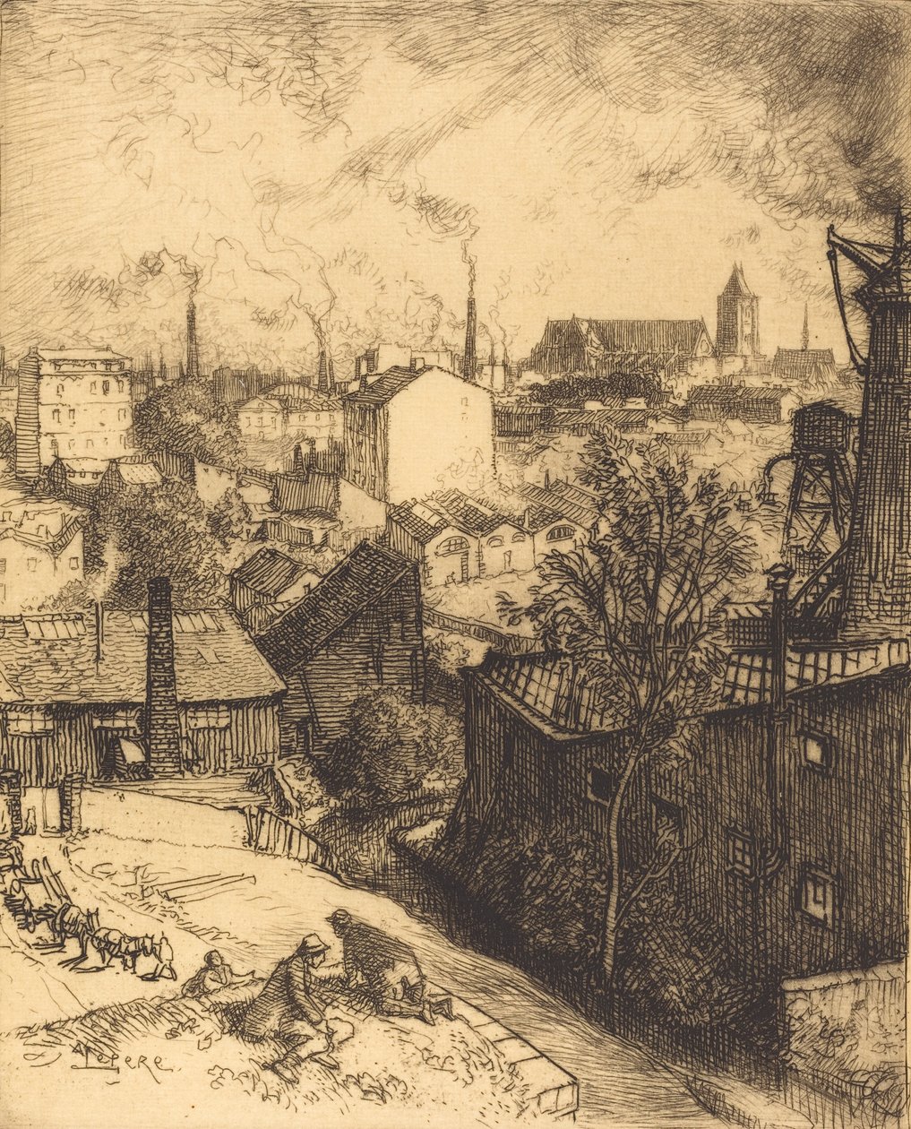 Souvenir fra St. Denis Souvenir fra Saint-Denis. af Auguste Lepere
