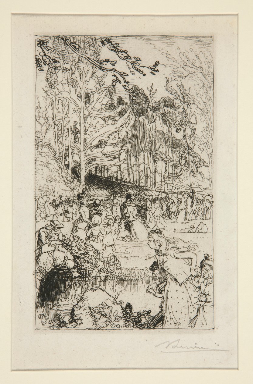 Søndag eftermiddag i Nantes af Auguste Lepere