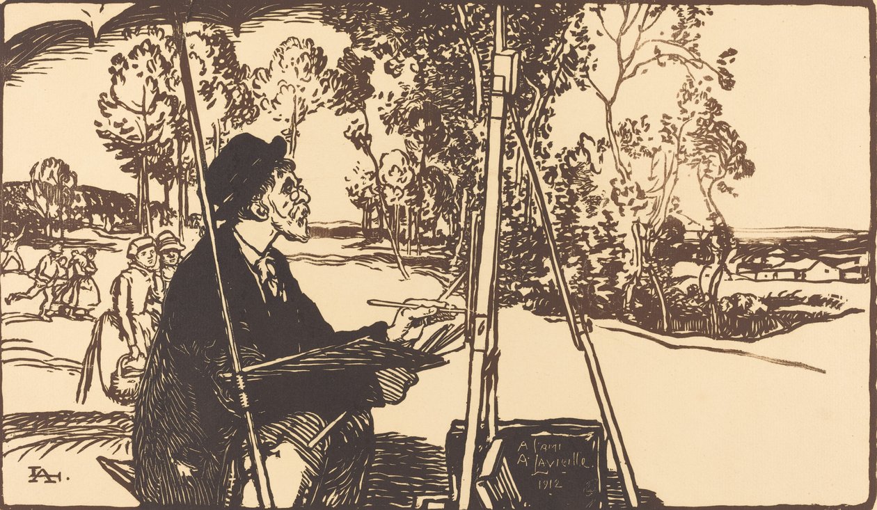 Landskabskunstneren Landskabskunstneren, 1912. af Auguste Lepere