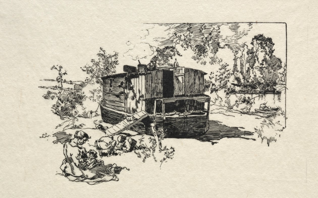 Boligbåd. af Auguste Louis Lepère