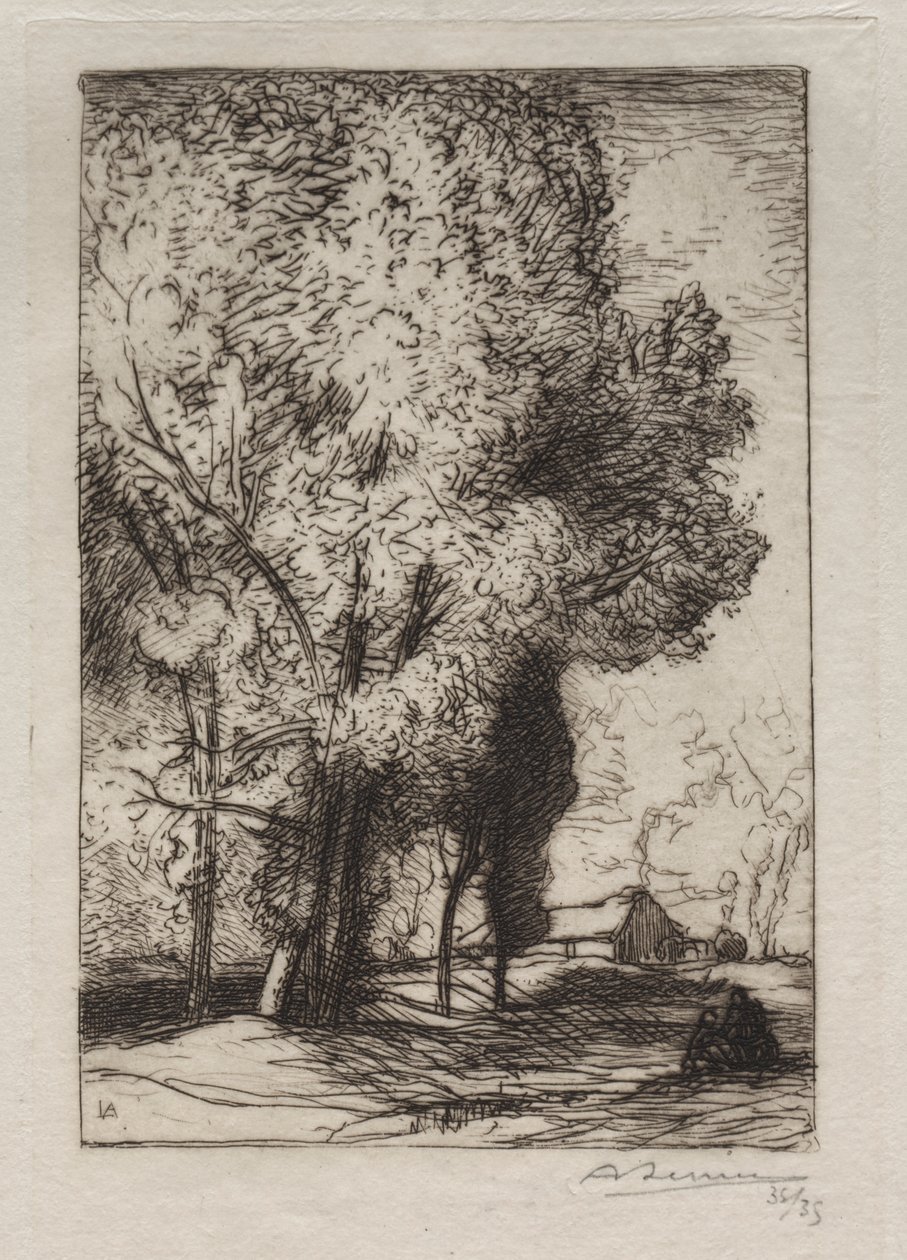 Bourrine i poppelerne af Auguste Louis Lepère
