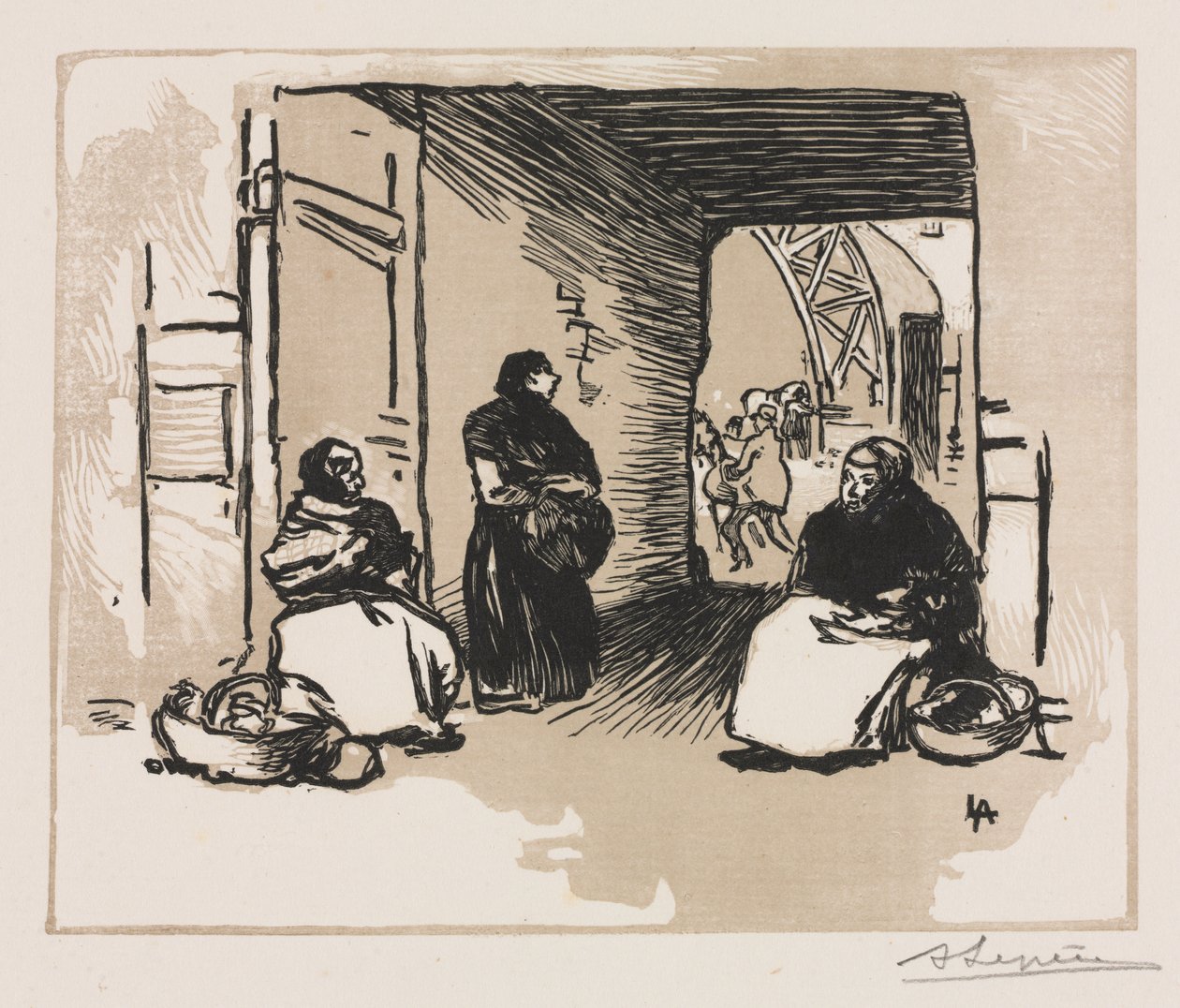 Brød-Sælgere af Auguste Louis Lepère