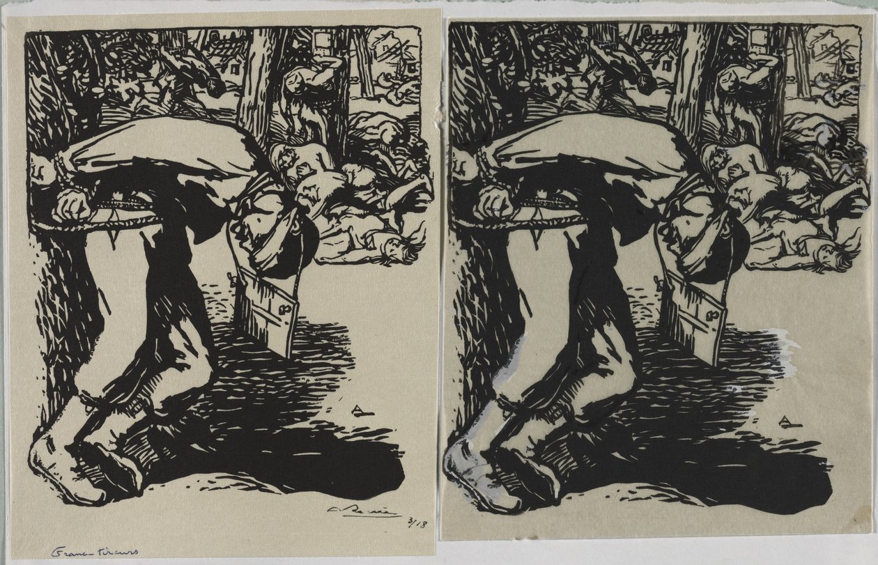Snigskytter, 1914. af Auguste Louis Lepère
