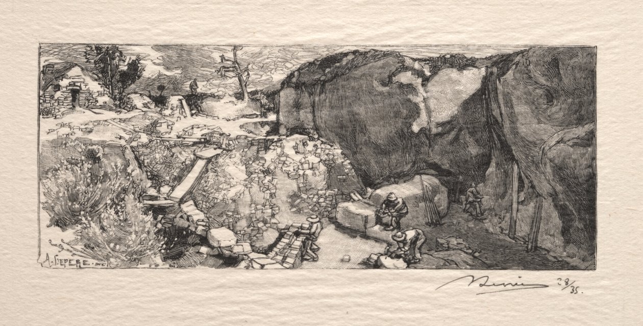 Sandstensbruddet af Auguste Louis Lepère