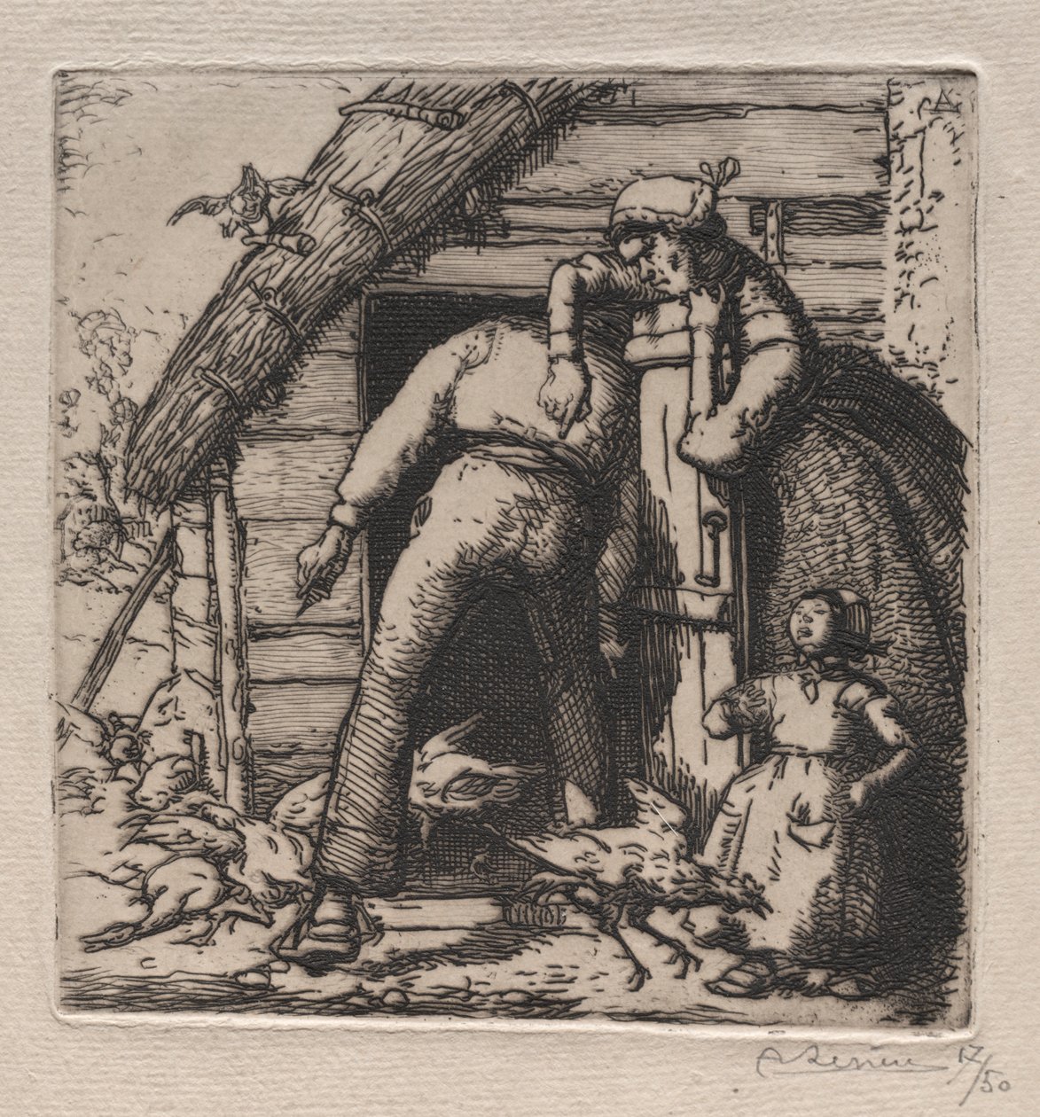 Hønsegården fanger den største af Auguste Louis Lepère