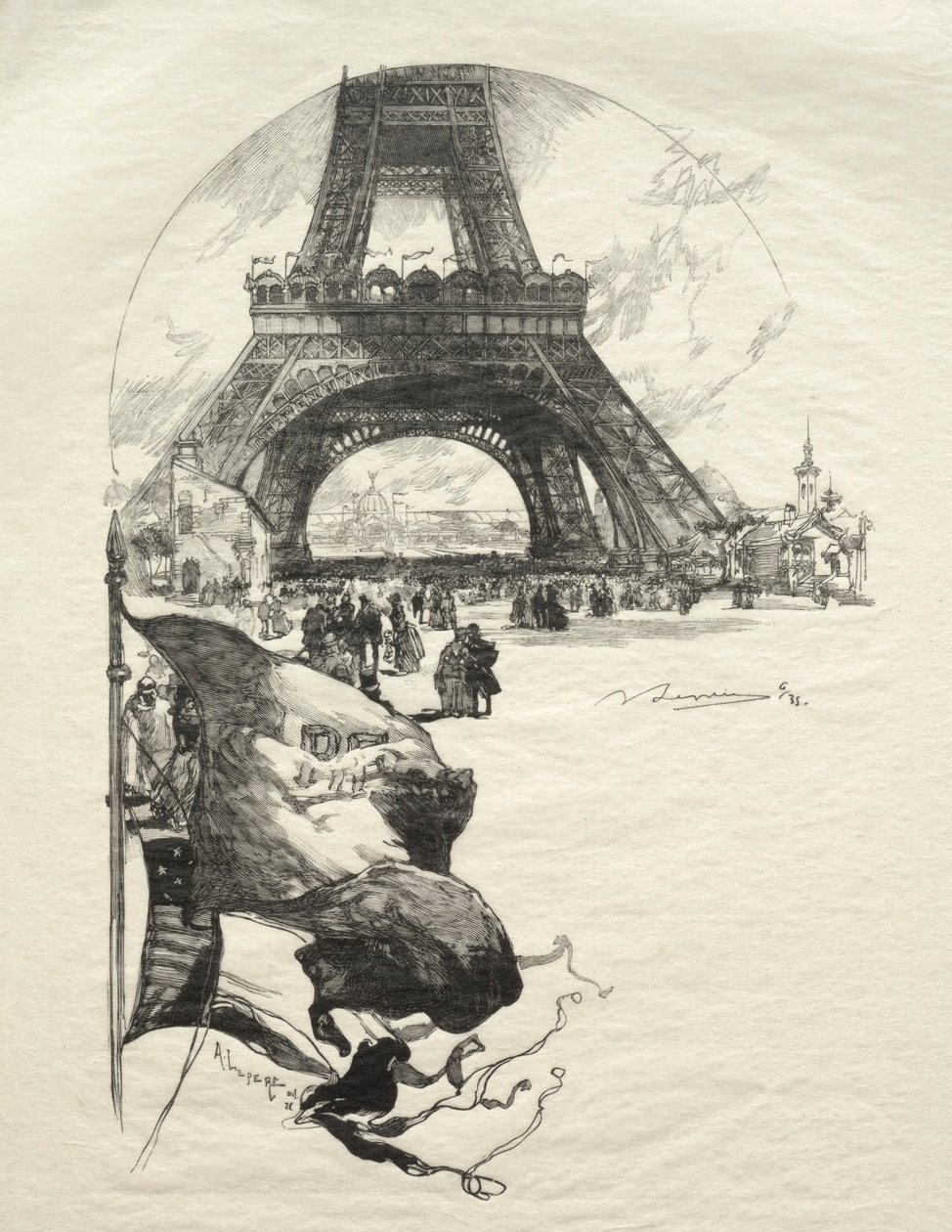 Eiffeltårnet. af Auguste Louis Lepère