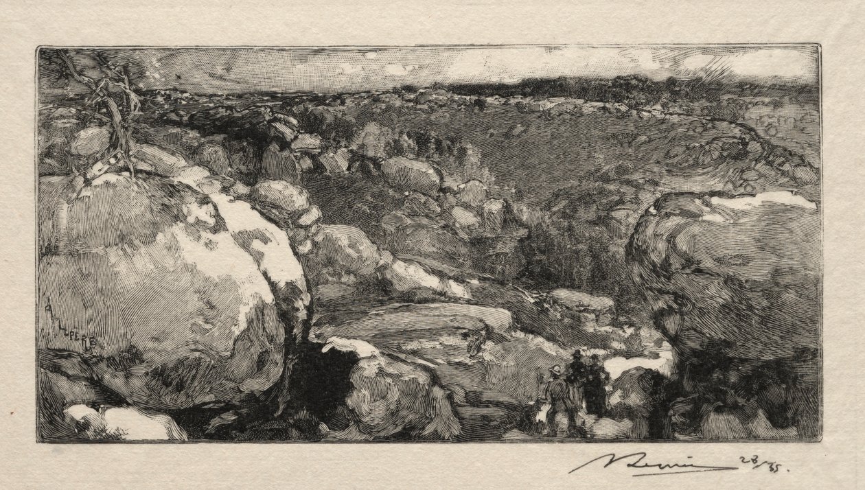 Long-Rocher cirkus. af Auguste Louis Lepère