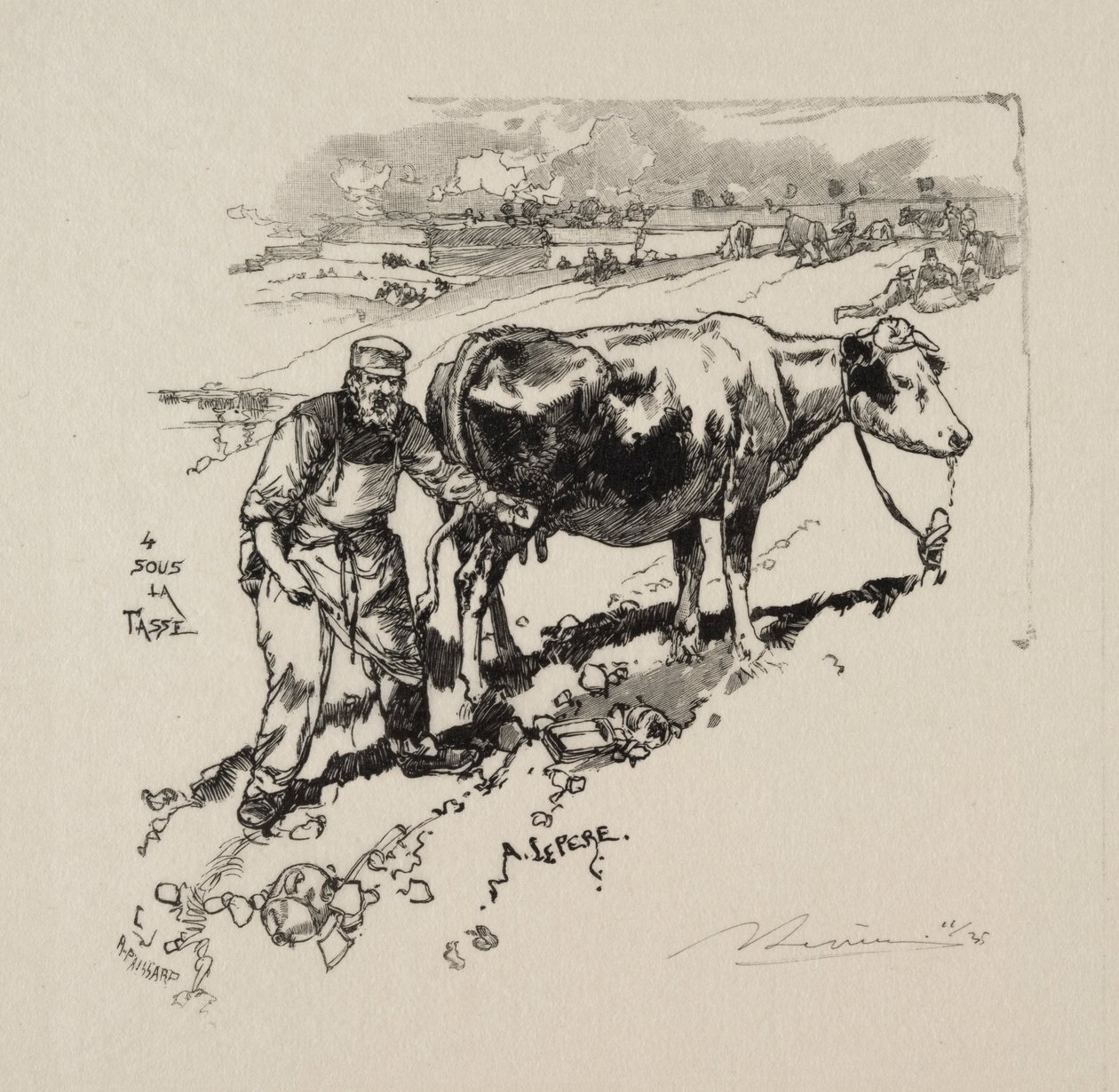 Mælkehandleren. af Auguste Louis Lepère