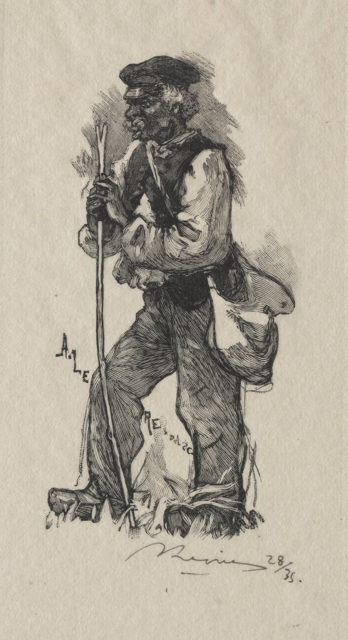 Slangetageren, 1889. af Auguste Louis Lepère