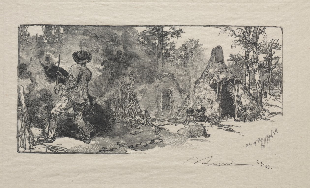 Charbonnieres, 1887. af Auguste Louis Lepère