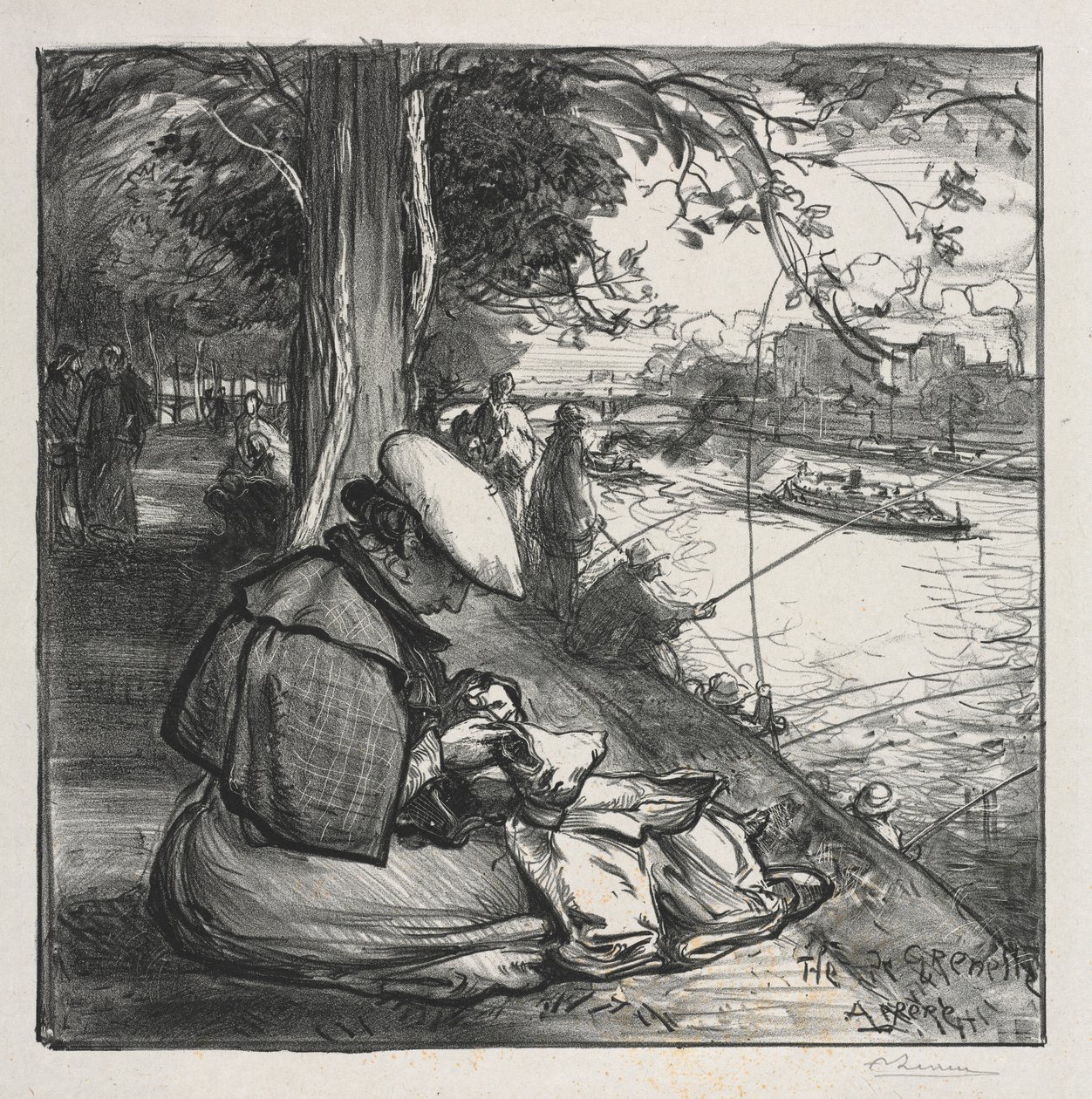 Grenelle Island af Auguste Louis Lepère