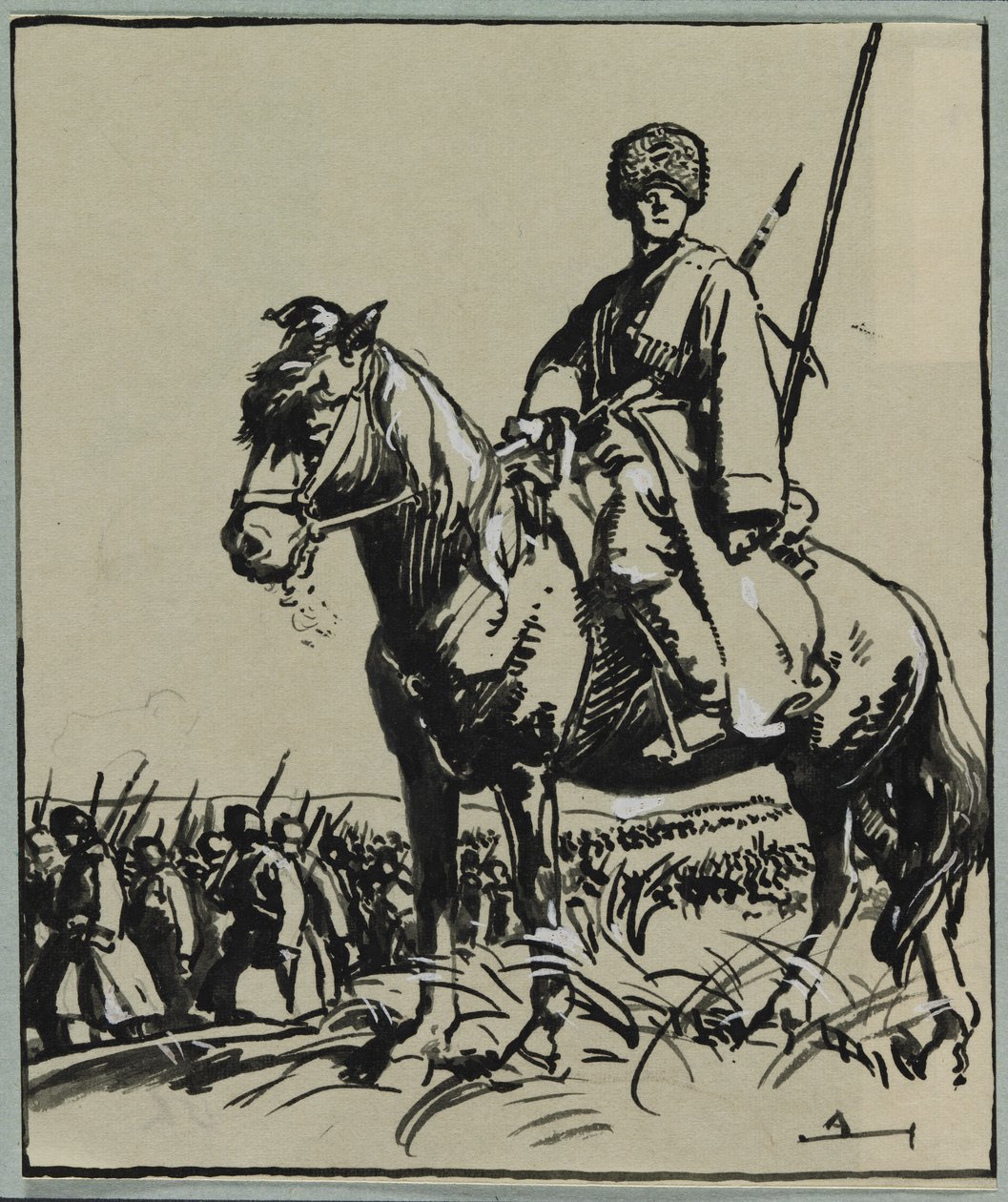 Kosakofficer, 1914. af Auguste Louis Lepère
