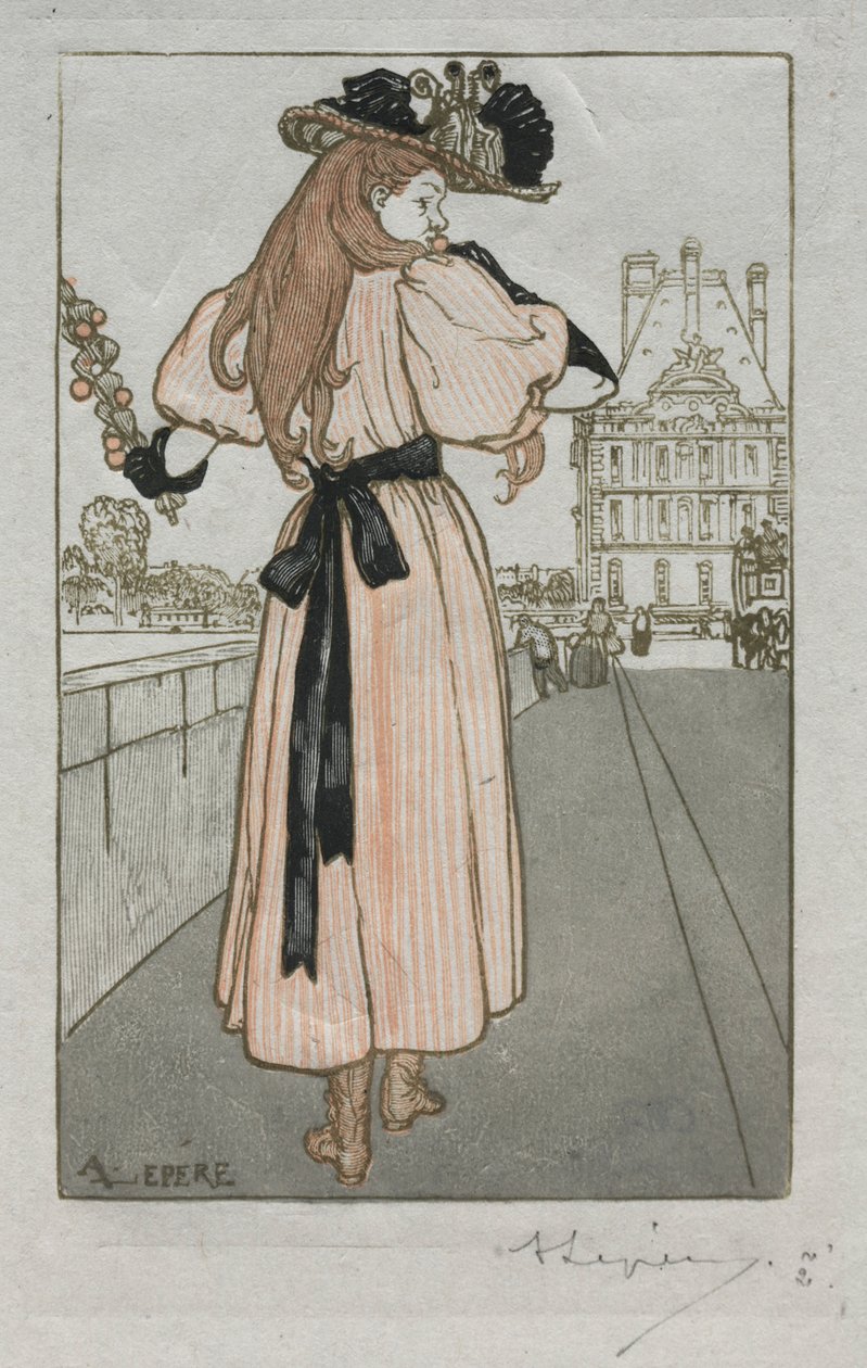 Paris Almanac, 1897: Forår, 1897. af Auguste Louis Lepère