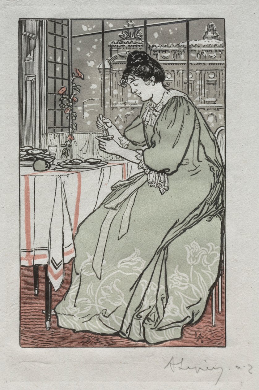 Paris Almanac, 1897: Vinter, 1897. af Auguste Louis Lepère