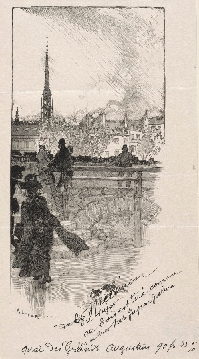 Quai des Grands Augustins af Auguste Louis Lepère