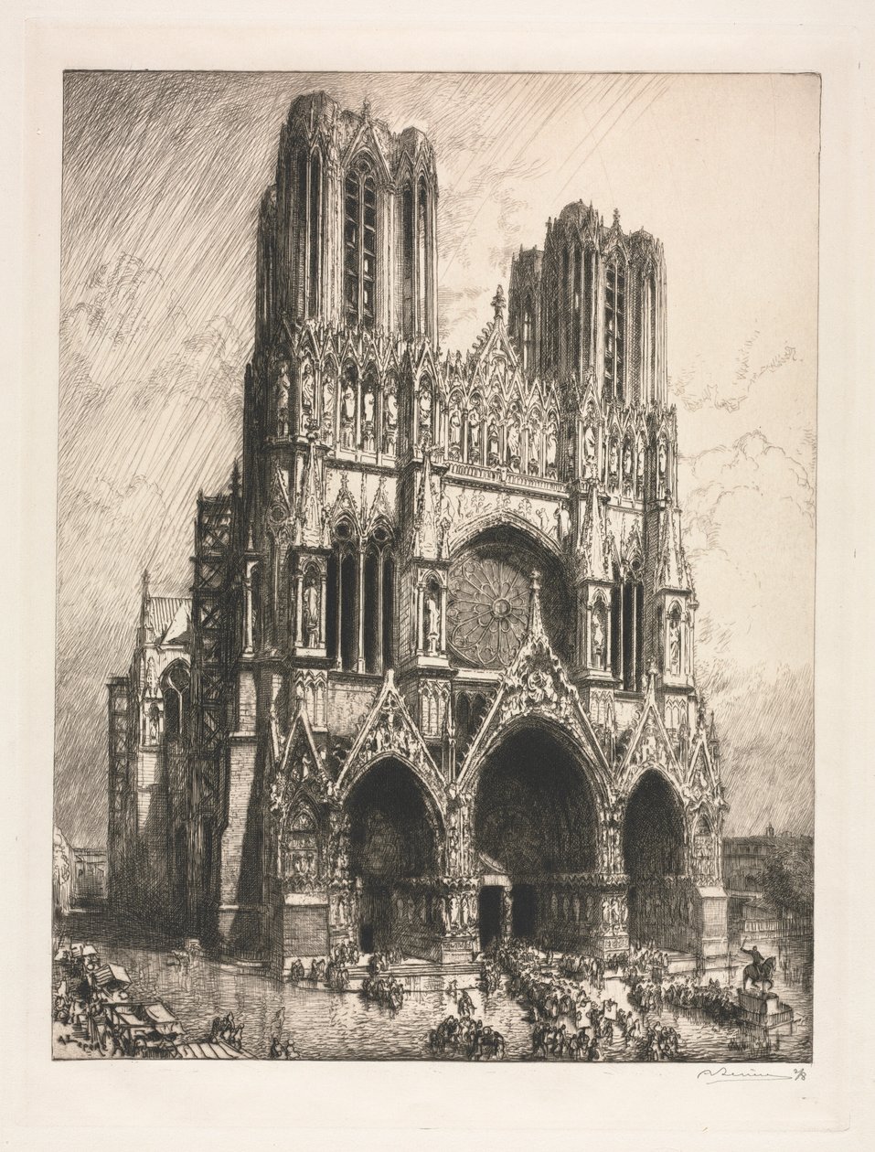 Reims katedral af Auguste Louis Lepère