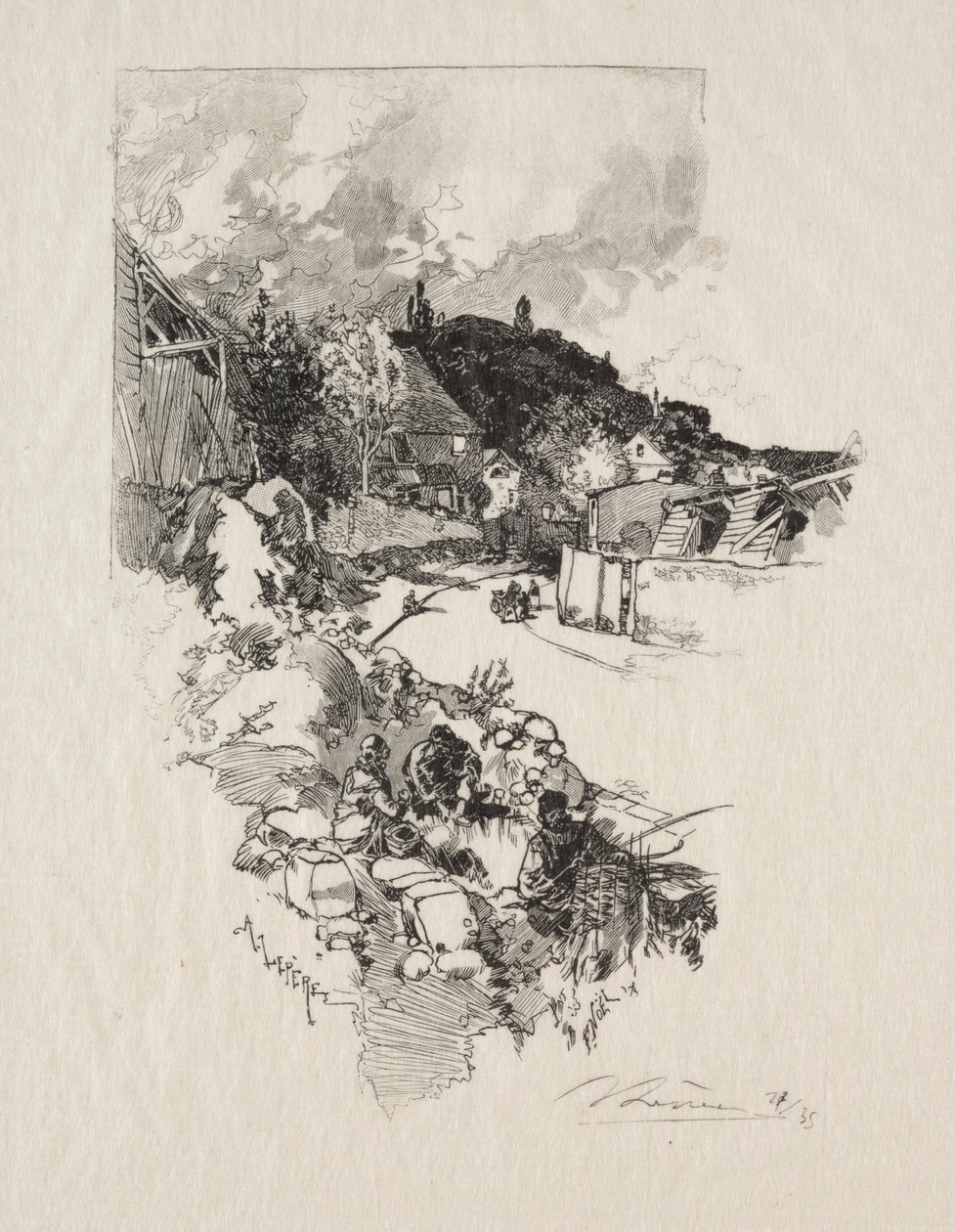 Vejen til Versailles. af Auguste Louis Lepère