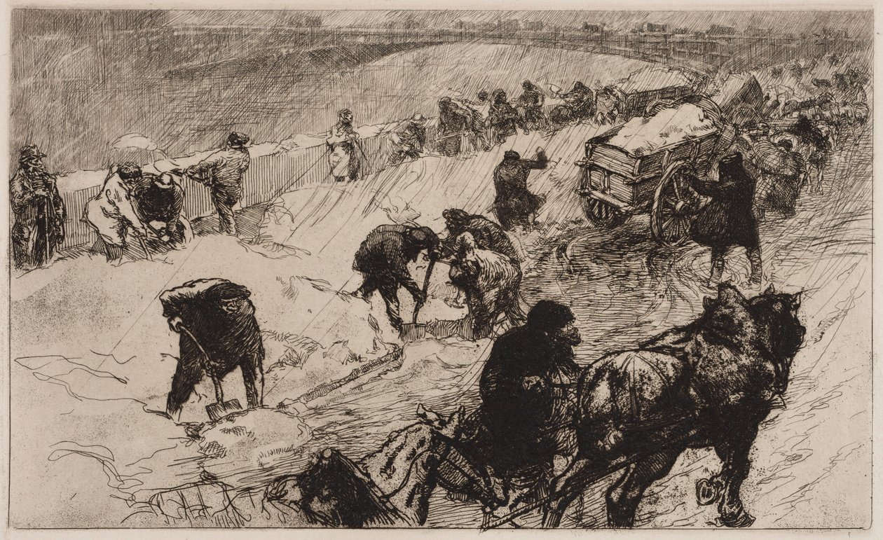 Sneboldkamp: Quai aux Fleurs, 1890. af Auguste Louis Lepère