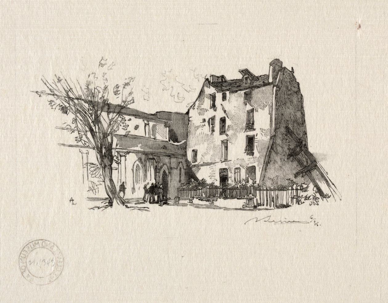 St. Julien den Fattige: Præstegården. af Auguste Louis Lepère