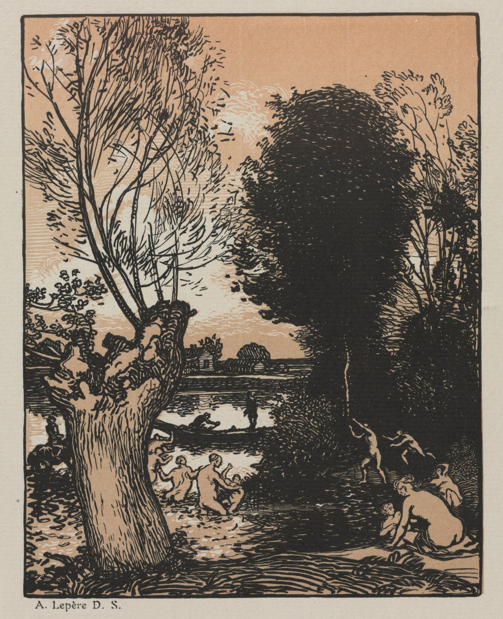 Sommeraften, 1910. af Auguste Louis Lepère