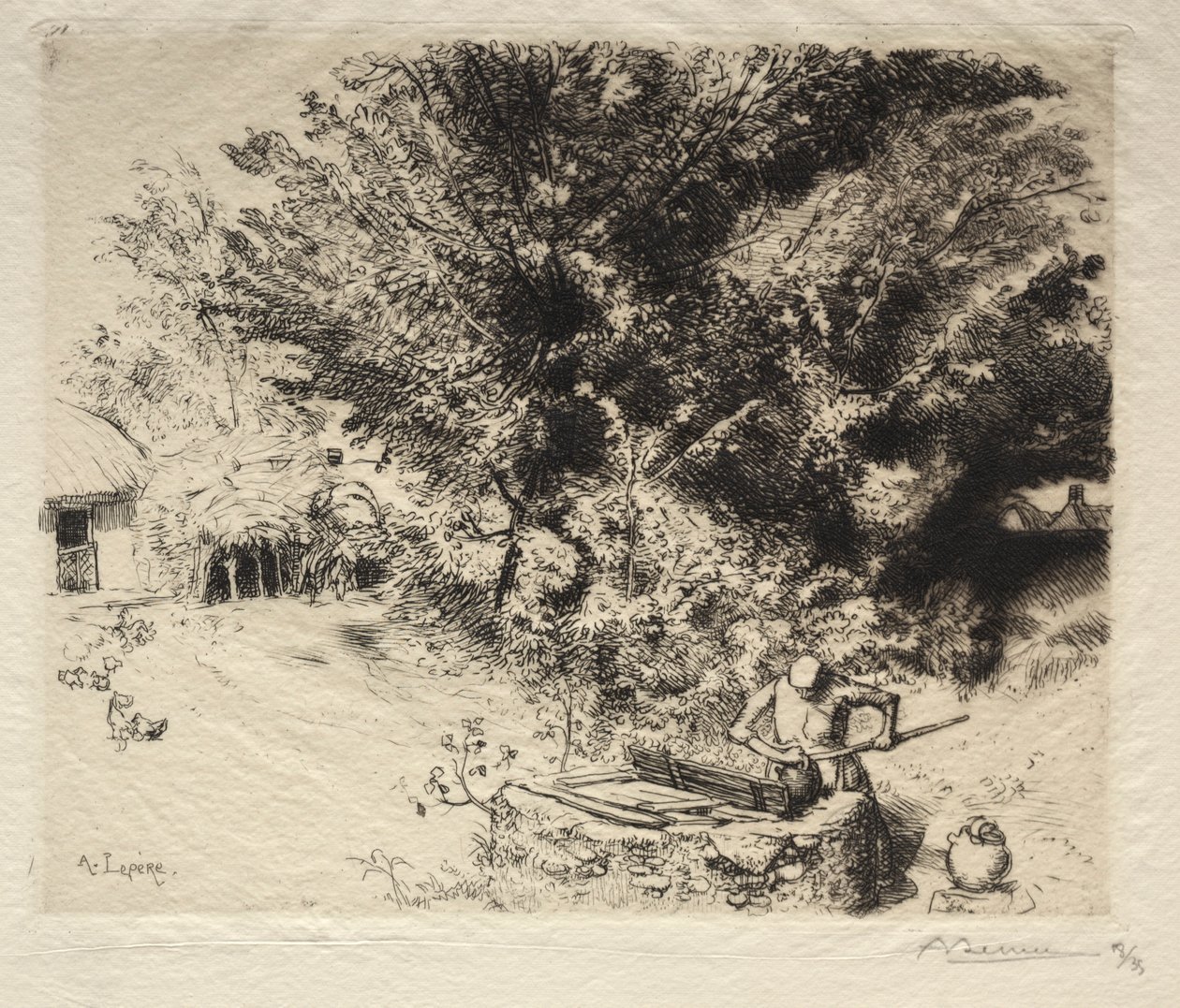 The Pit, 1911. af Auguste Louis Lepère