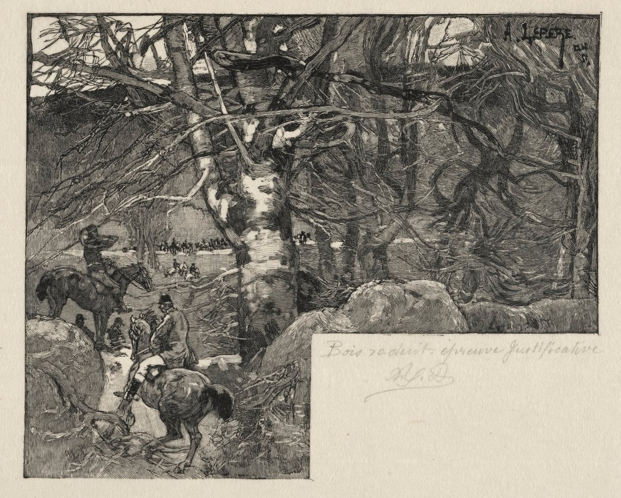 En jagt på Mont Gérard af Auguste Louis Lepère