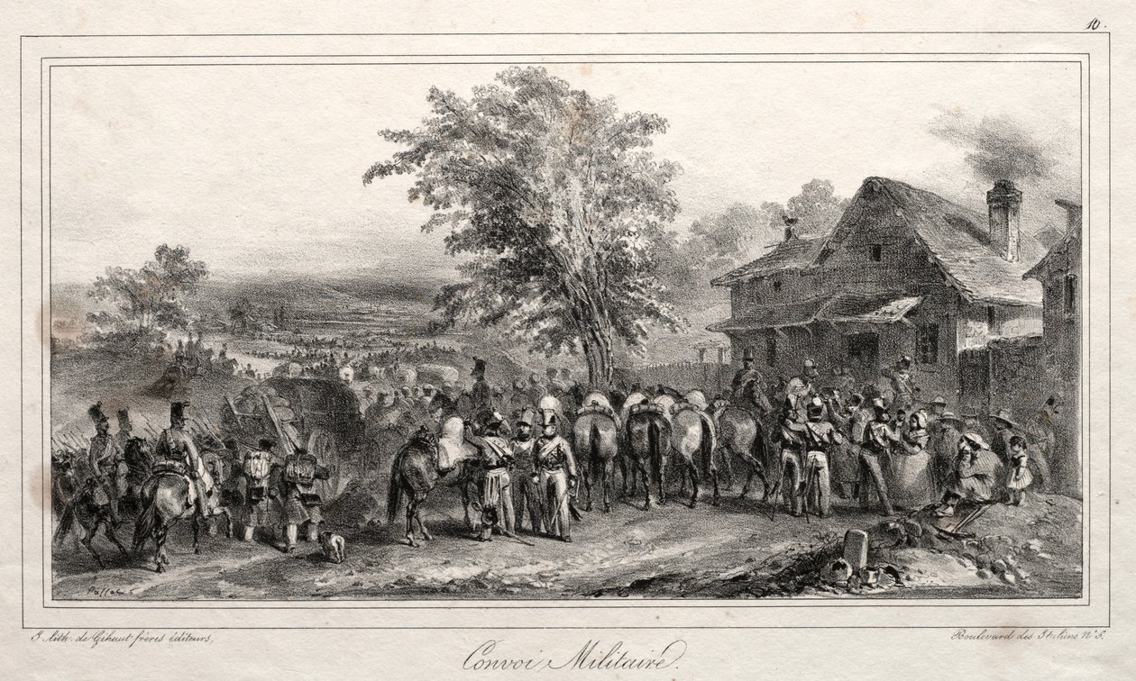 Album for 1831: Militær konvoj, 1831. af Auguste Raffet