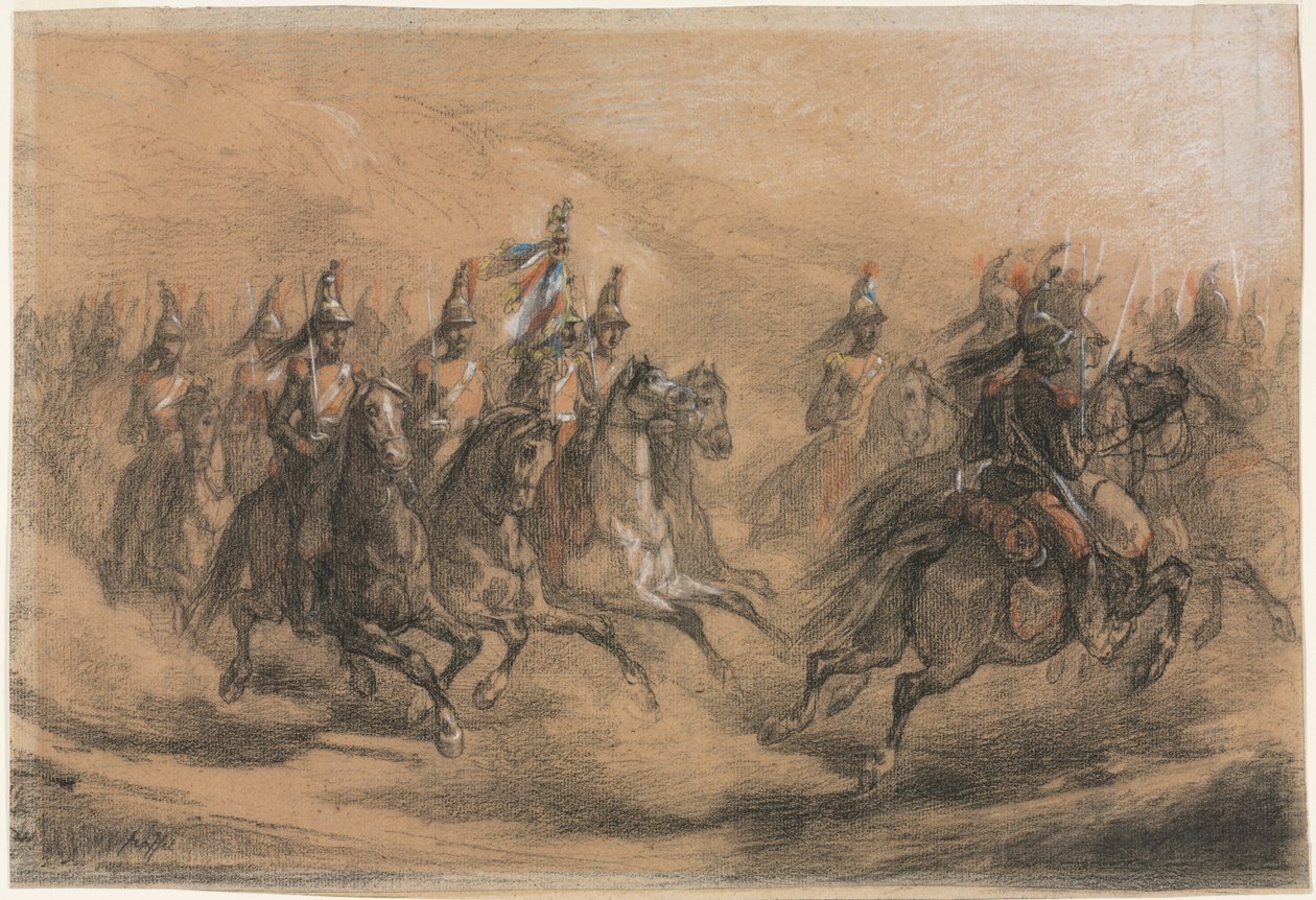 Kavaleri angreb af Auguste Raffet