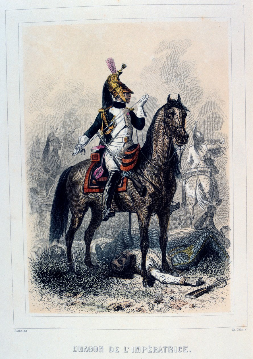 Dragon de LImperatice, Light Dragoons, 1859. af Auguste Raffet