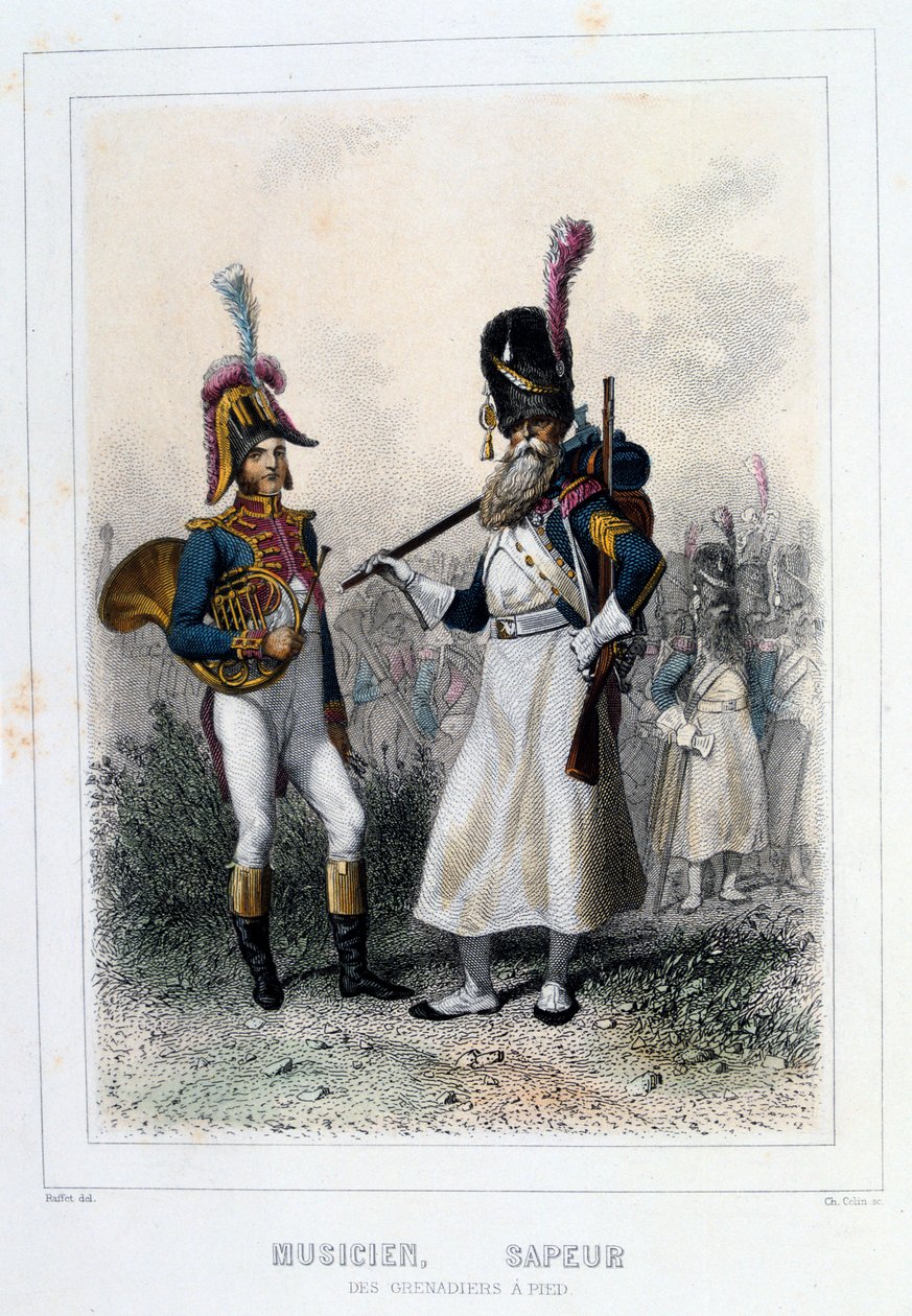 Musiker og sapper fra Grenadiers-à-Pied, 1859. af Auguste Raffet