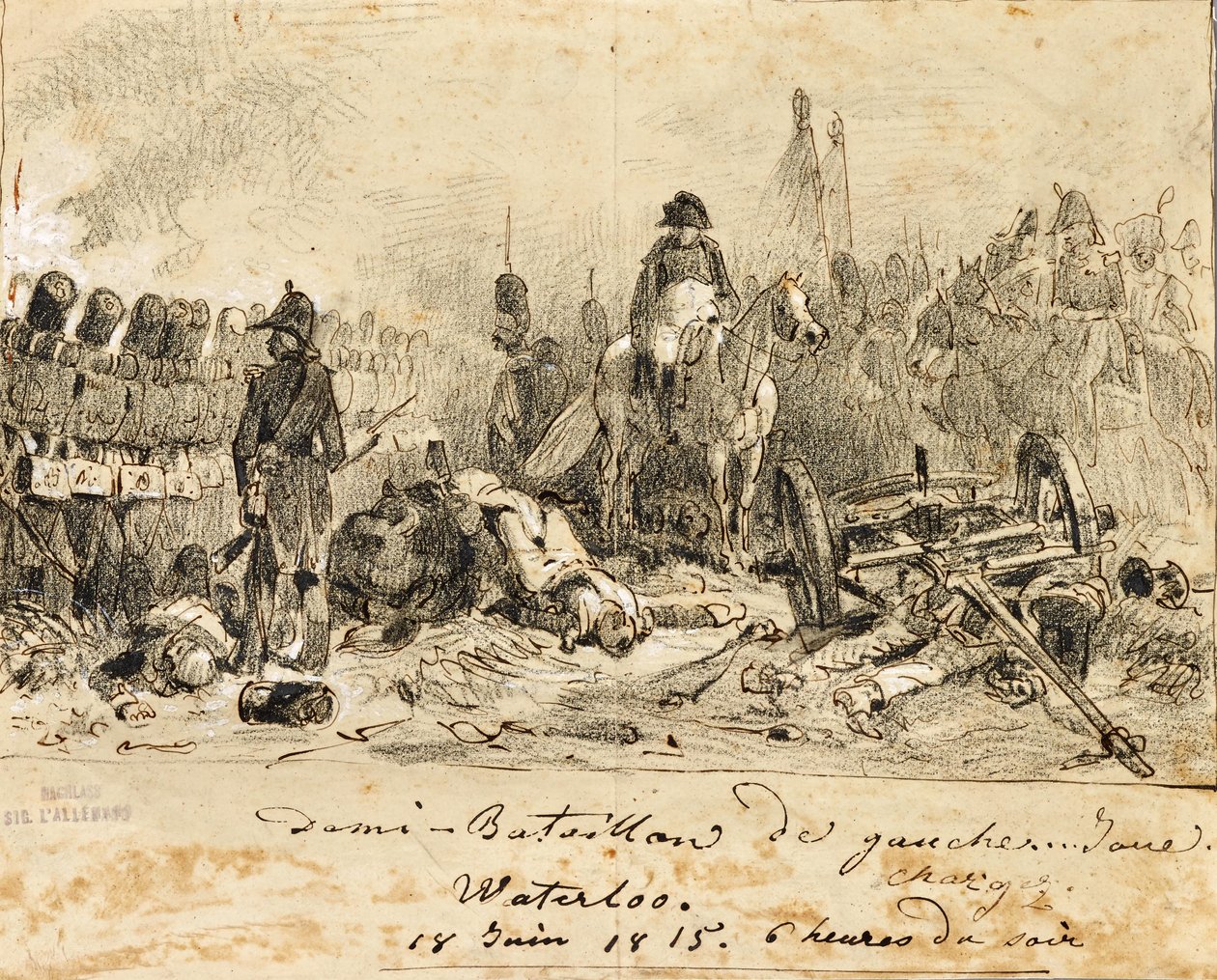 Napoleon i slaget ved Waterloo af Auguste Raffet
