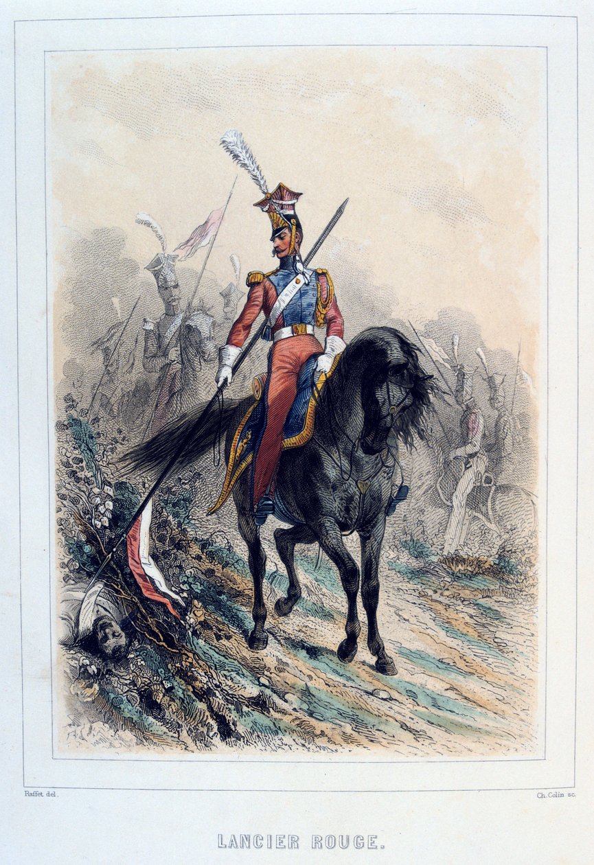 Rød Lancer, 1859. af Auguste Raffet