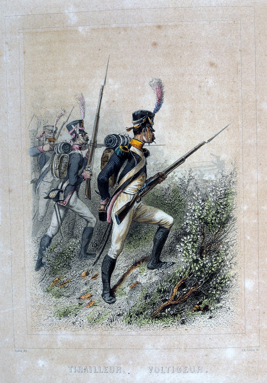 Tirailleur Voltigeur, Rifleman, 1859. af Auguste Raffet
