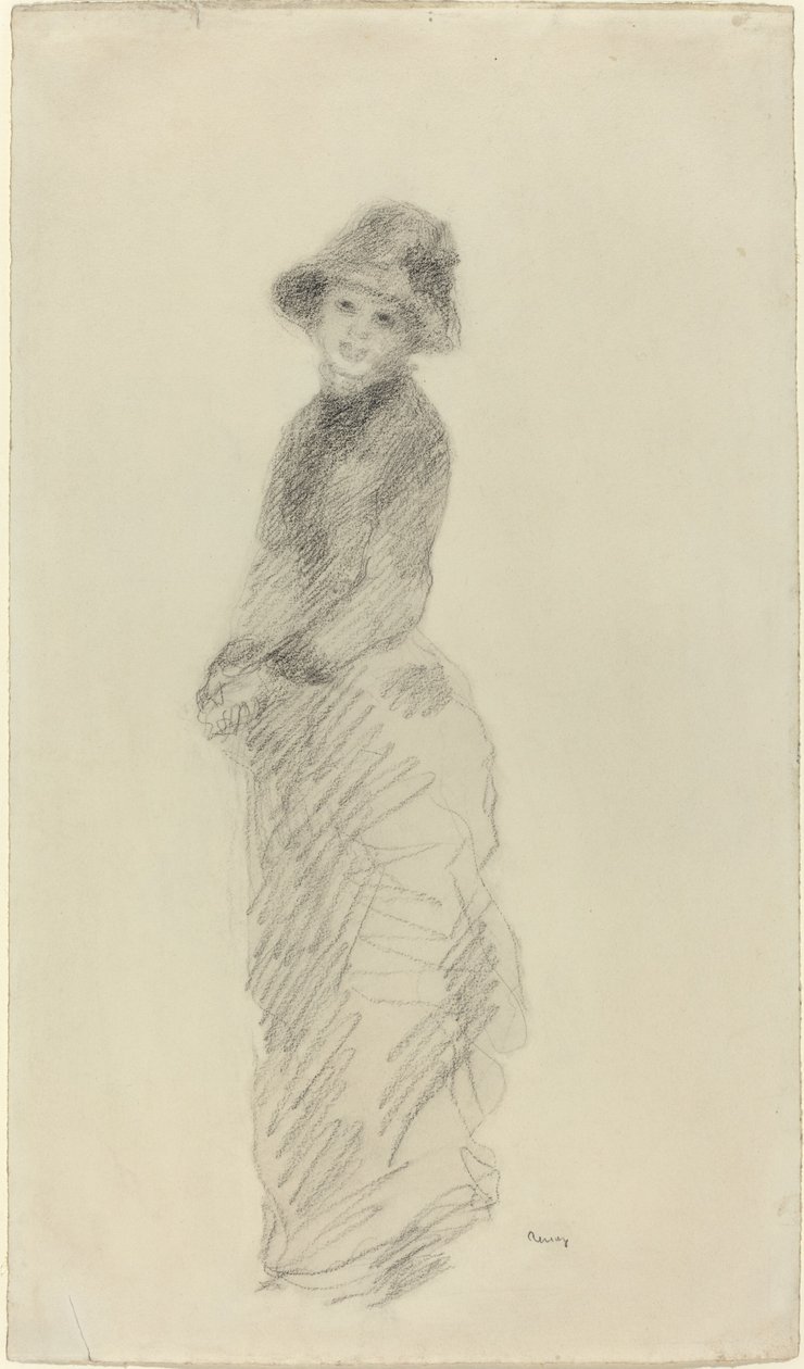 Ung kvinde stående af Auguste Renoir
