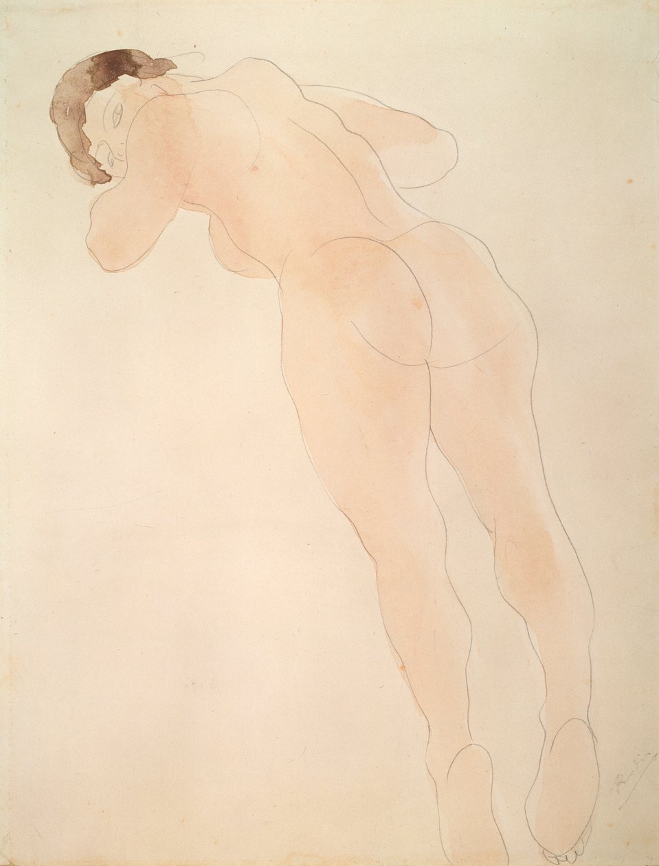 En nøgen, 1900-1908. af Auguste Rodin